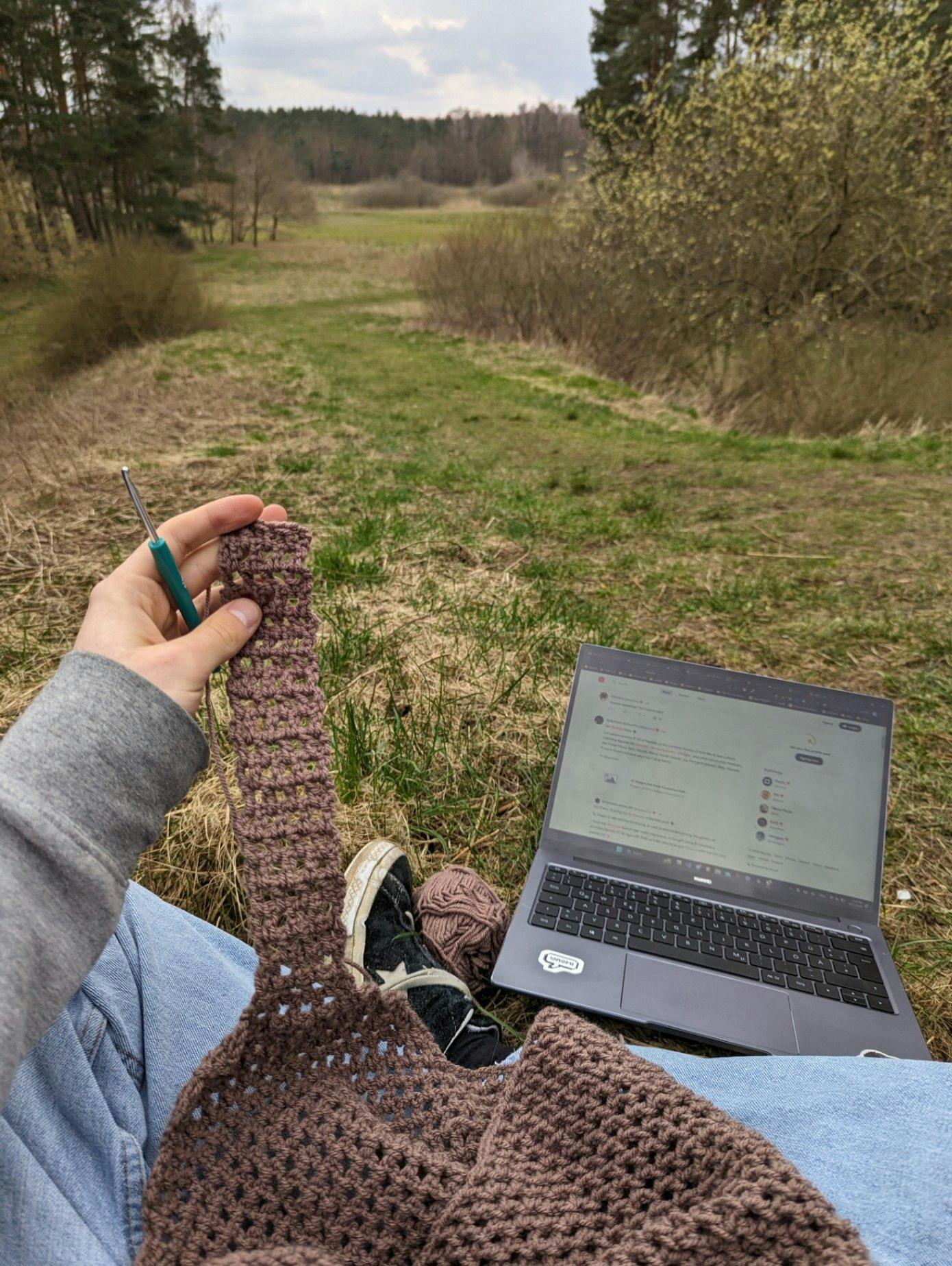 crocheting in nature